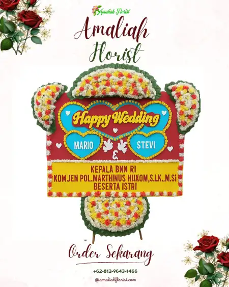 Papan Bunga Pernikahan Toto Wonodadi